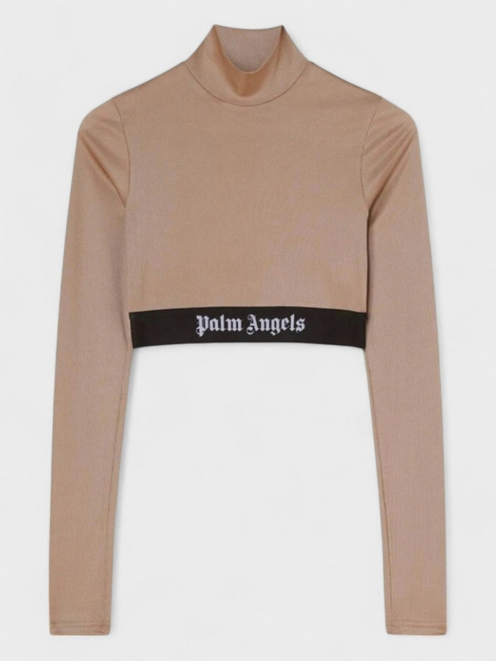 Palm Angels Logo Tape Skin Tee Camel Brown Wmns - Supplied FashionPalm Angels