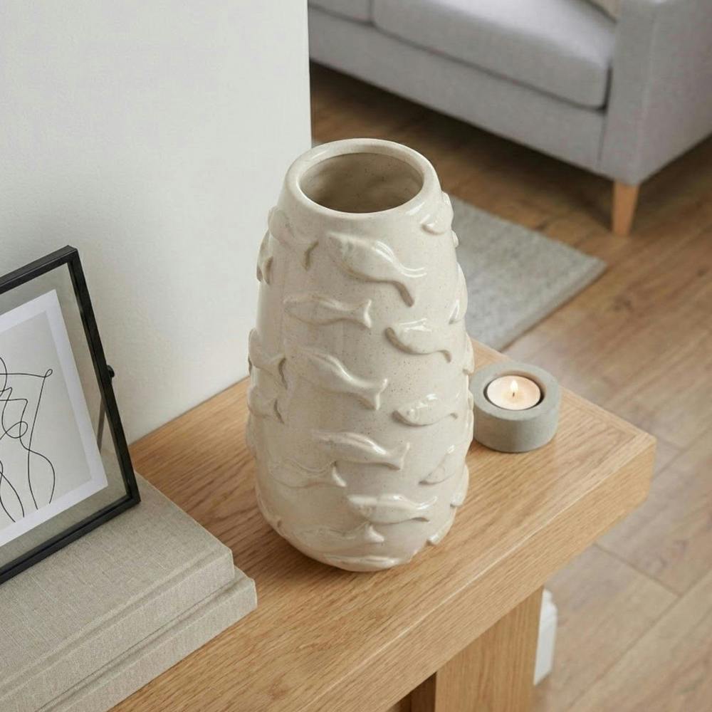 Garden Greatness Chic 3D Swimming Glaze Fish Vase