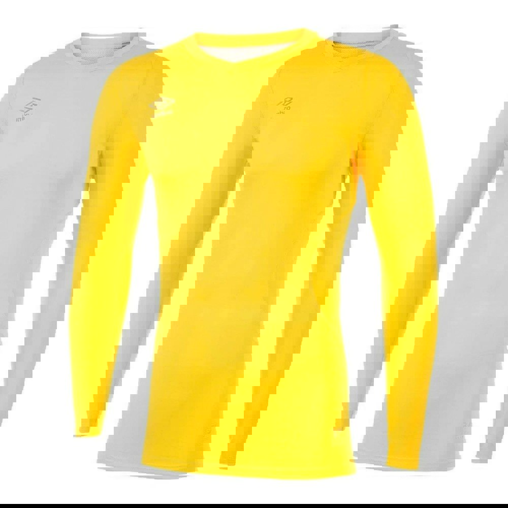 Umbro Mens Elite V Neck Base Layer Top - Yellow