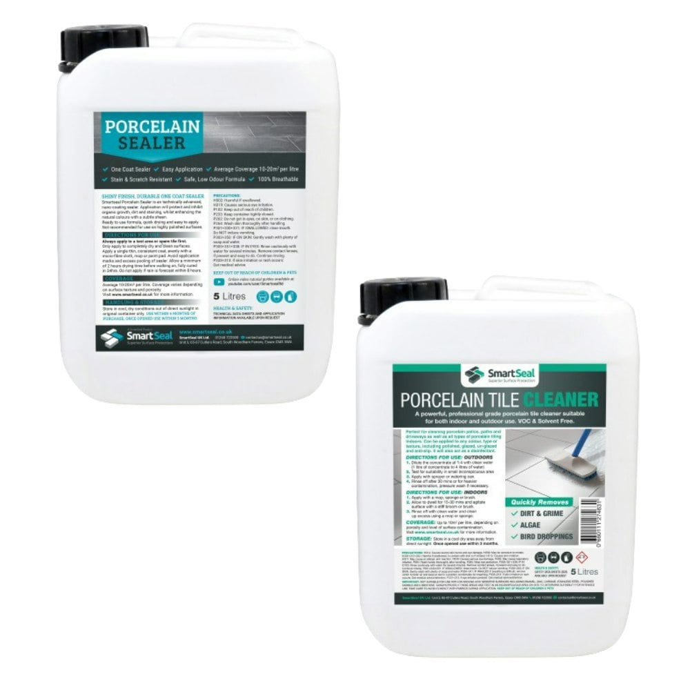 Smartseal Porcelain Tile Sealer & Cleaner, 5 + 5 Litre