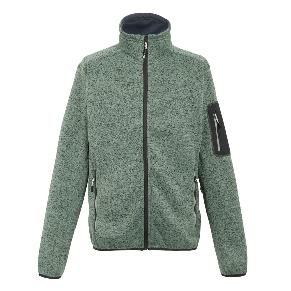Regatta Mens Newhill Marl Full Zip Fleece Jacket - Glacier