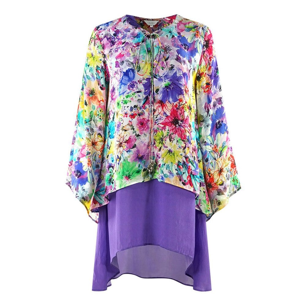Inoa Tivoli Gardenia 12009 Purple Silk Layered Dress