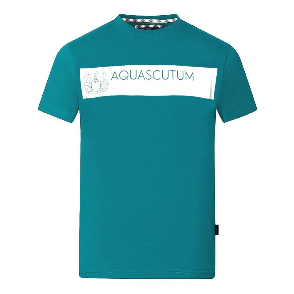 Aquascutum Block Brand Logo T-Shirt - Green