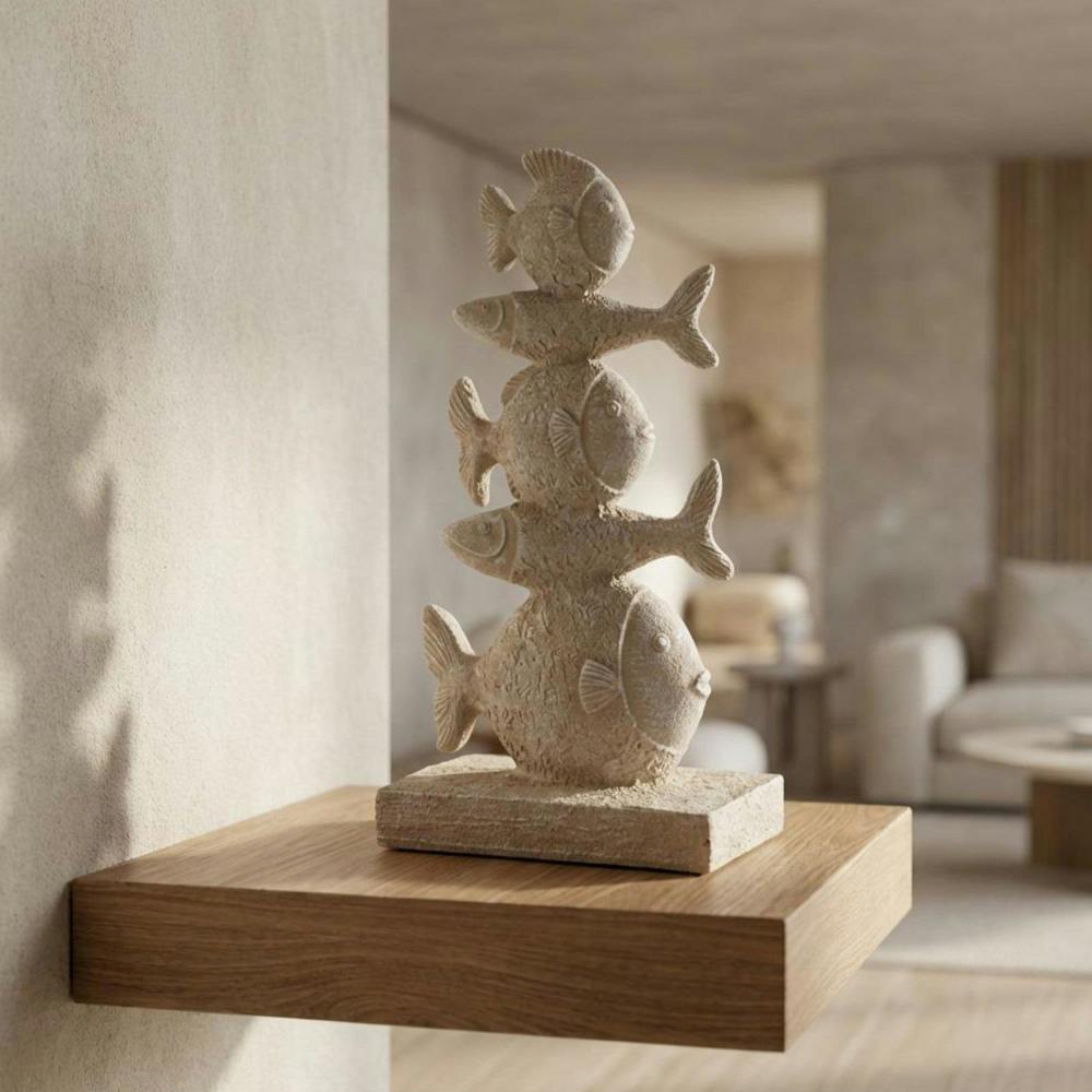Garden Greatness Coastal Stacked Fish Ornament