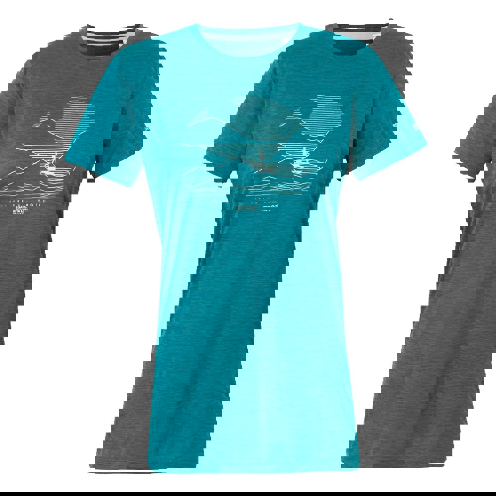 Regatta Womens/Ladies Fingal IX Live Free Be Wild Marl T-Shirt - Exotic Plume