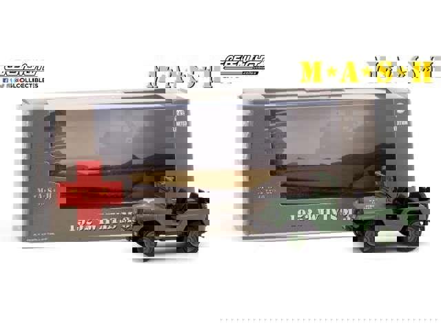m*a*s*h 4077th 1952 willys m38 a1 1:43 scale greenlight 86590