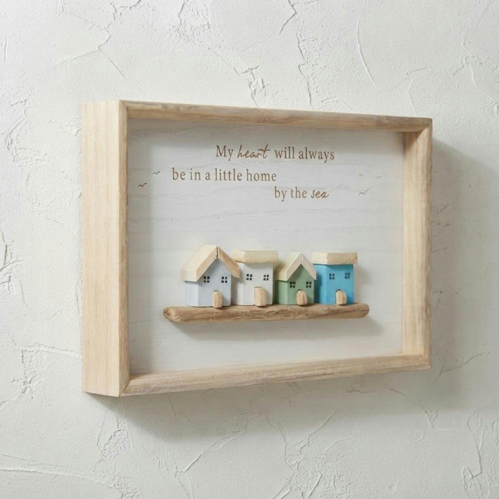 Garden Greatness Coastal Glass Art Home By Sea Plaque