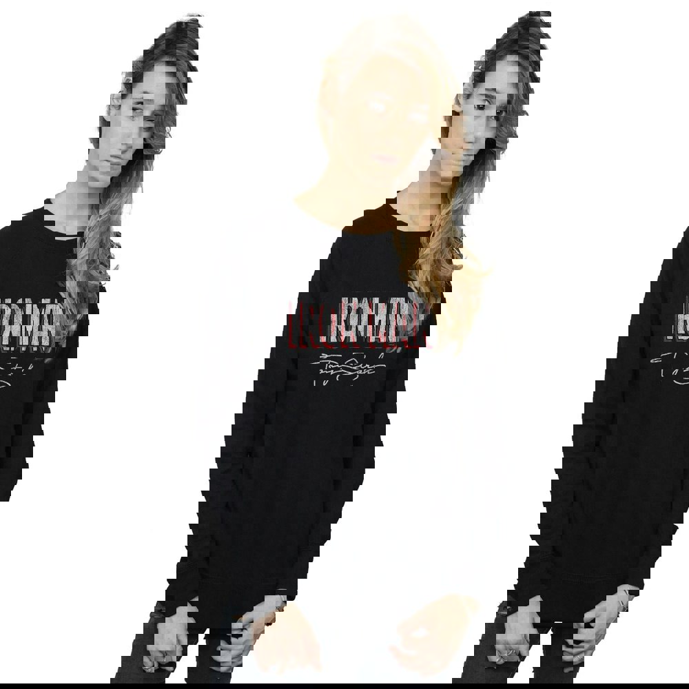 Marvel Womens/Ladies Iron Man AKA Tony Stark Sweatshirt - Black