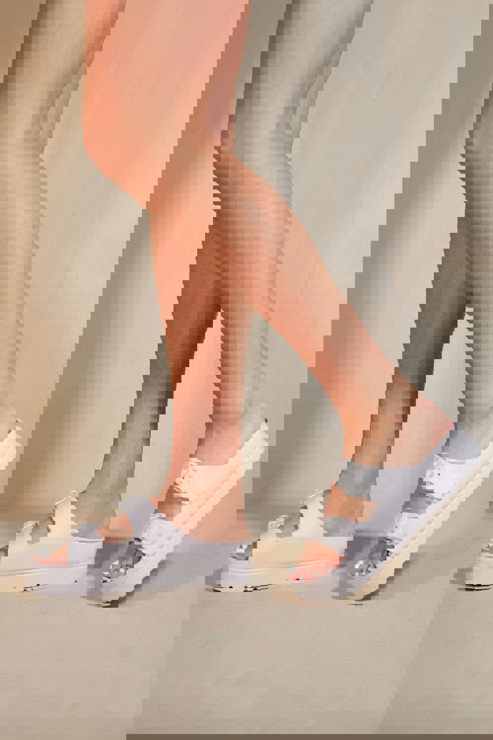 Where's That From Danielle Slider Sandals With Buckle in White