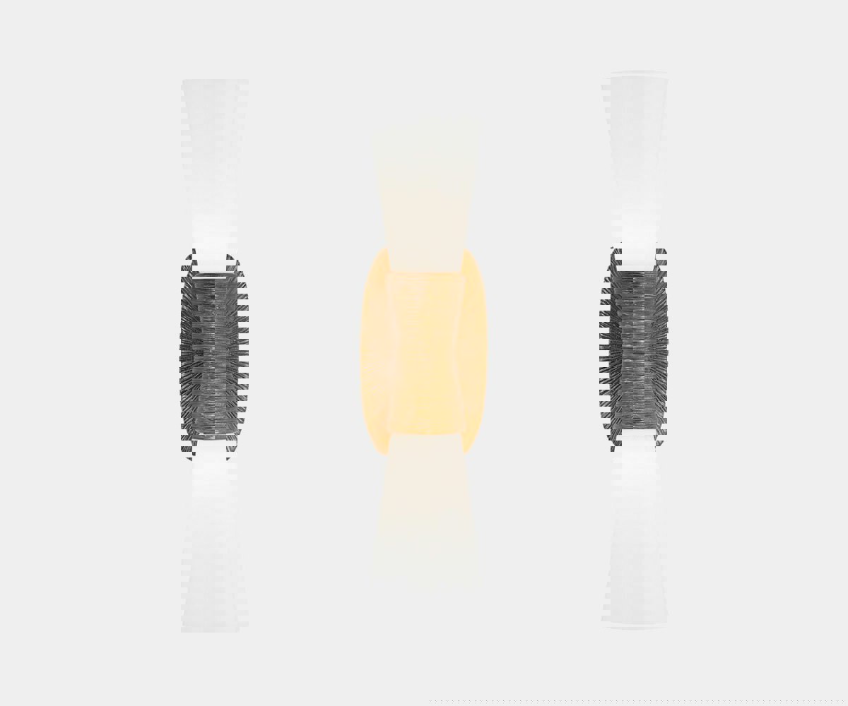 Kelly Wearstler Utopia Small Double Bath Sconce in Bronze with Glass Shades - Luxury Bathroom Lighting