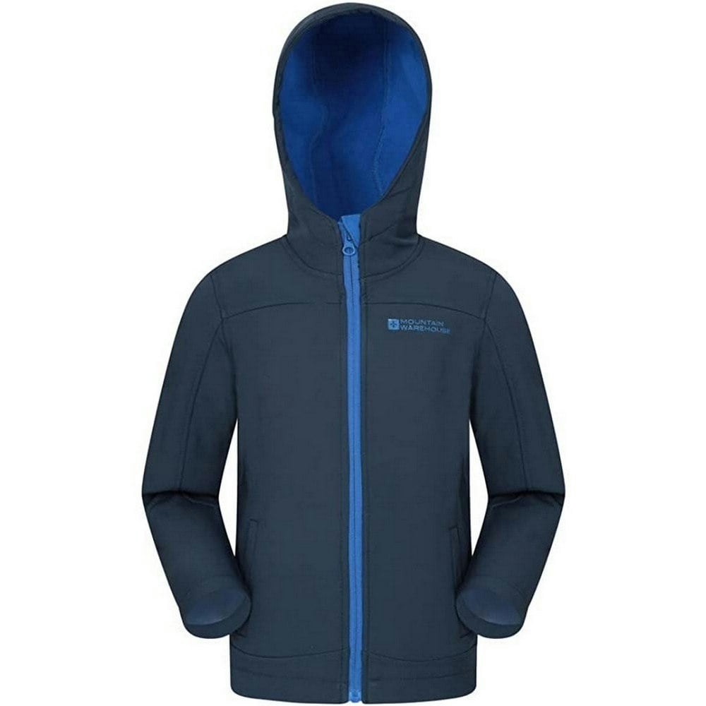 Mountain Warehouse Childrens/Kids Exodus Water Resistant Soft Shell Jacket - Navy