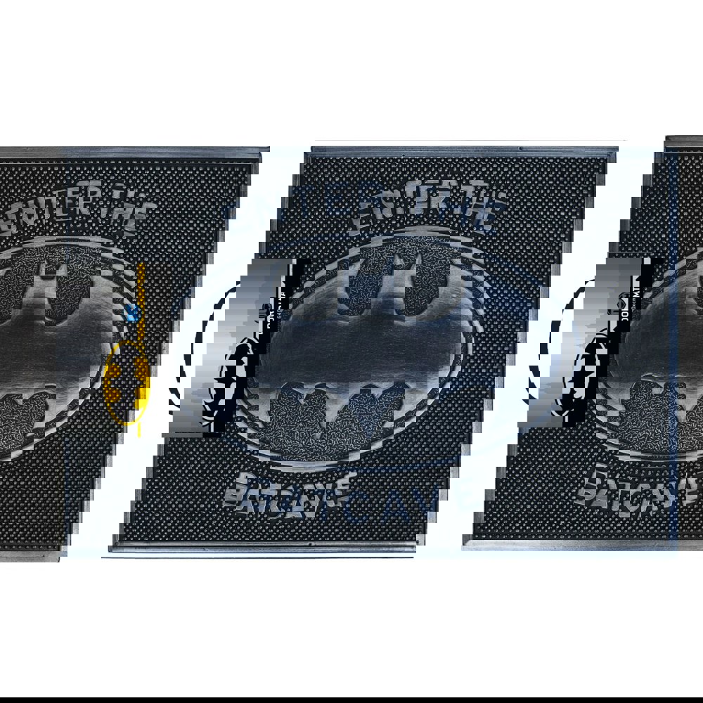 Batman Welcome To The Batcave Rubber Door Mat - Black