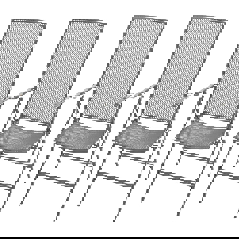 Berkfield Stackable Garden Chairs 2 pcs Steel Grey