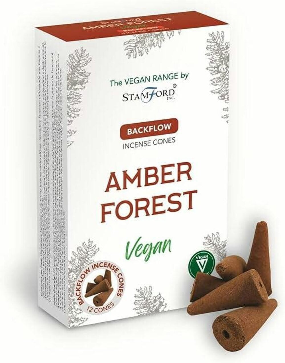 Stamford Vegan Backflow Incense Cones for Home Fragrance, 72 cones