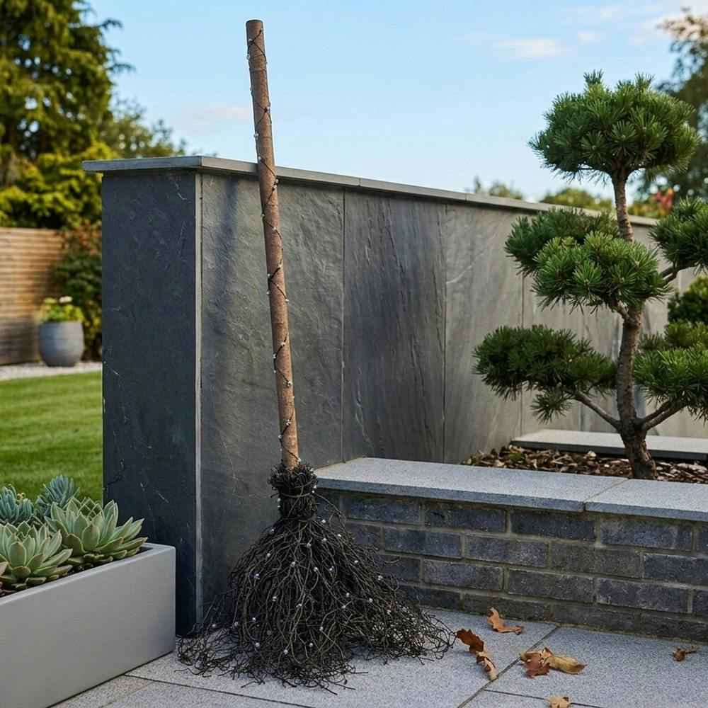 Garden Greatness Whimsical LED Witches Broom Decoration