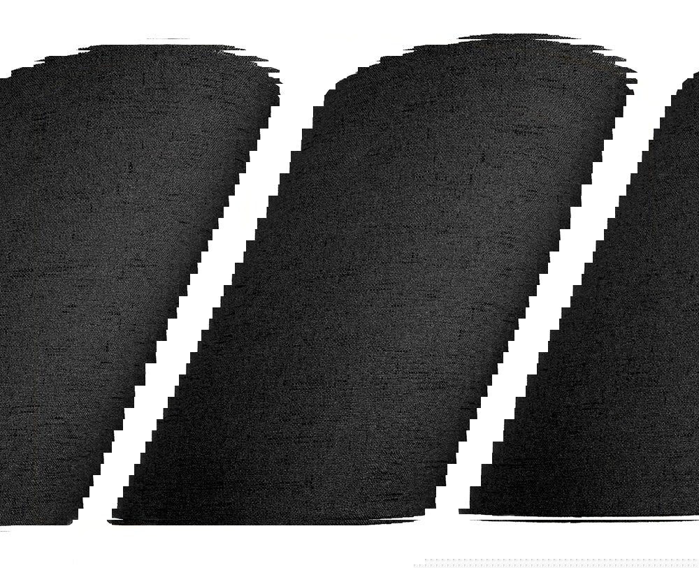 Contemporary and Sleek Black Textured Linen Fabric Drum Lamp Shade 60w Maximum Image 1