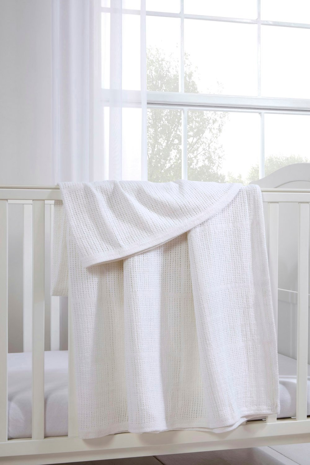 Clair De Lune Cell Blanket Large - White