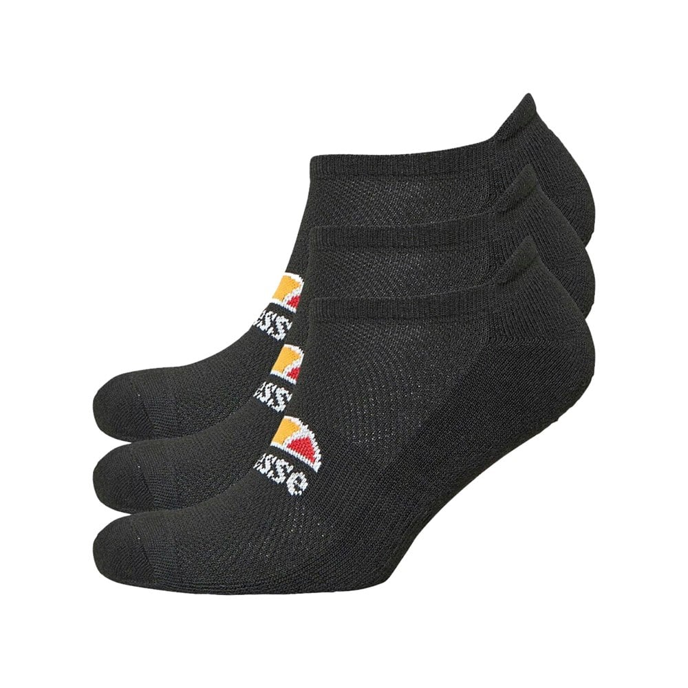 Ellesse Rebi 3 Pack Trainer Liner Socks Black