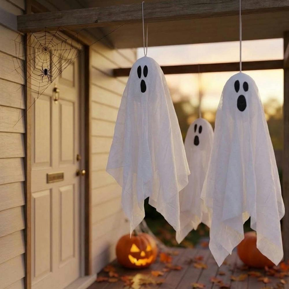 Garden Greatness 3 Pack Spooky Hanging Ghost Halloween Decorations