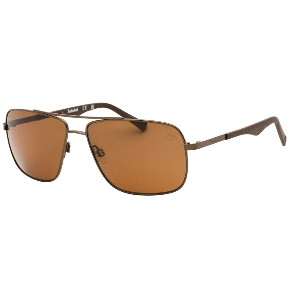 Timberland Brown Polarised Lens Dark Brown Sunglasses