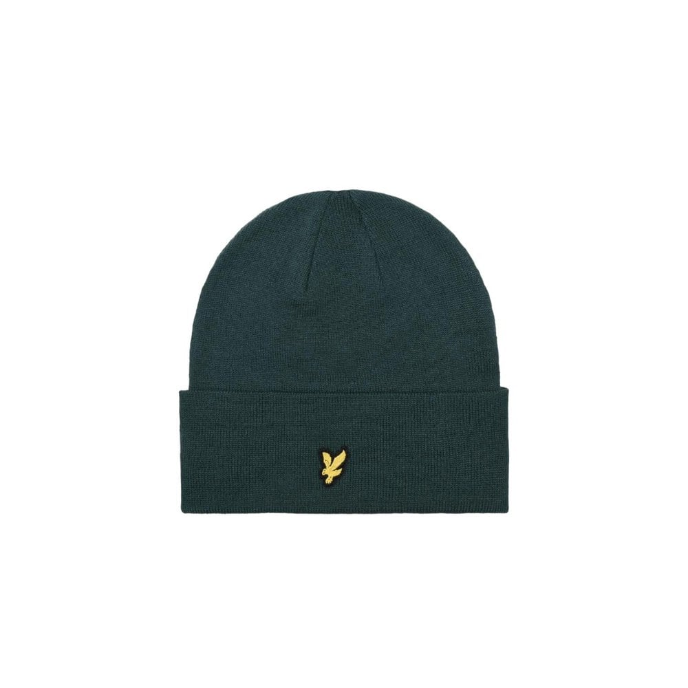 Lyle & Scott Mens Logo Beanie - Argyle Teal