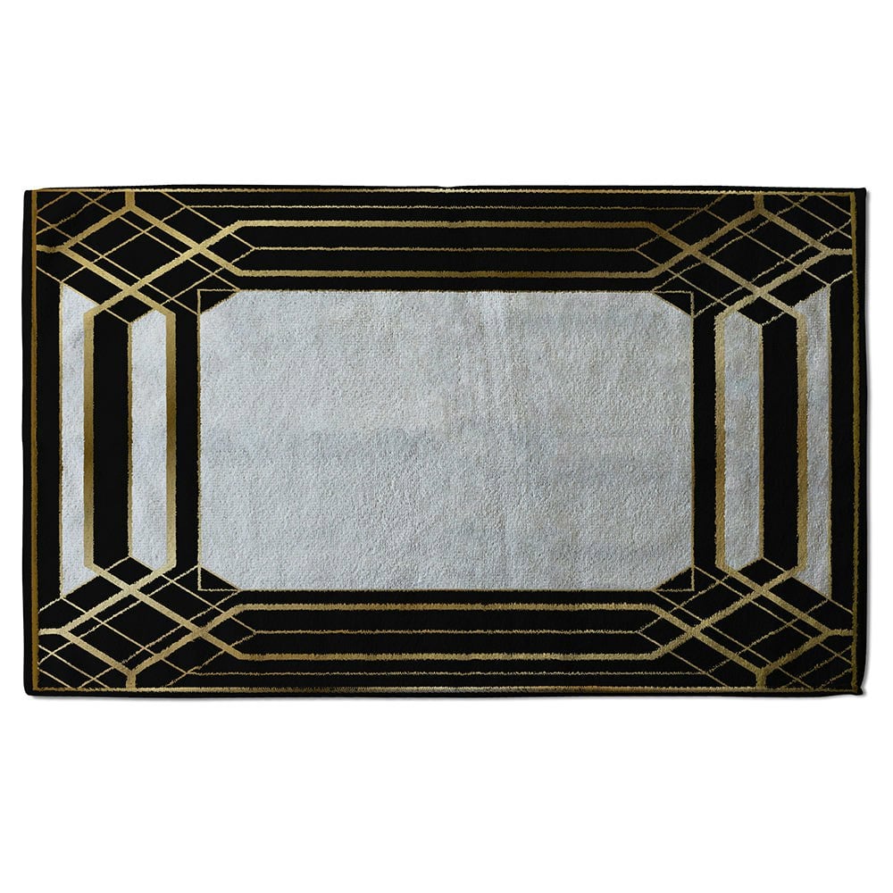 Benjamin Tate Design Art Deco Black Frame (Bath Towel)