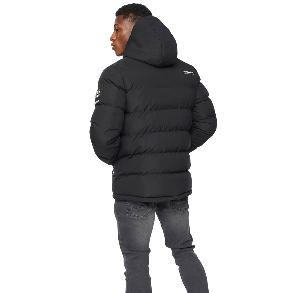 Crosshatch Mens Tenthley Embossed Padded Jacket - Black