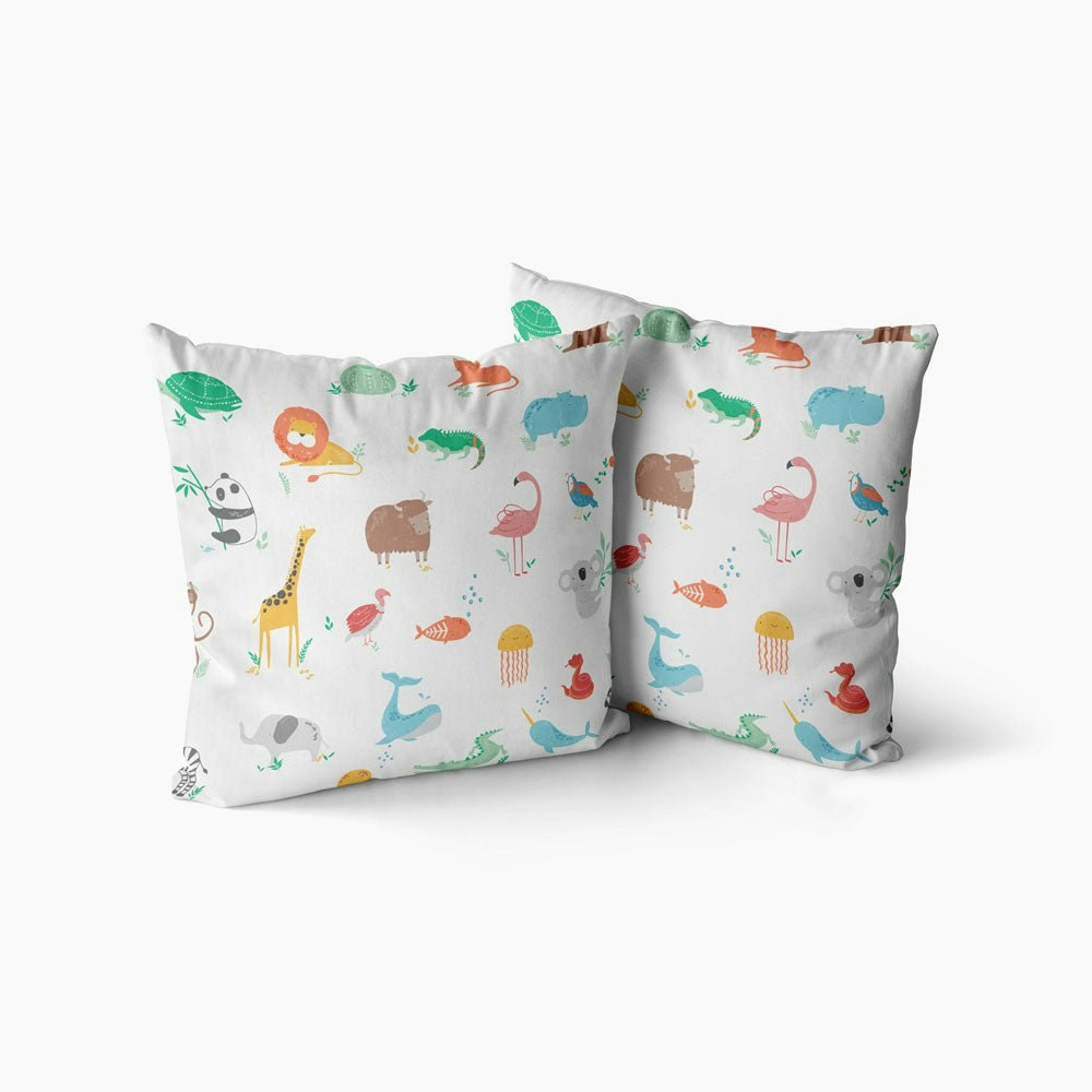 Animal Alphabet Cushion Cover Cushion - Happy Linen Company