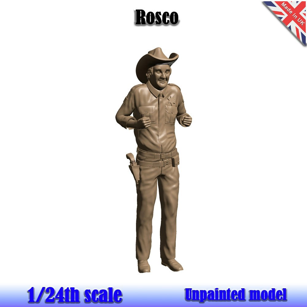 MCSlots Dukes Of Hazzard Rosco Unpainted Figure 1:24 Scale Wasp Ro 24