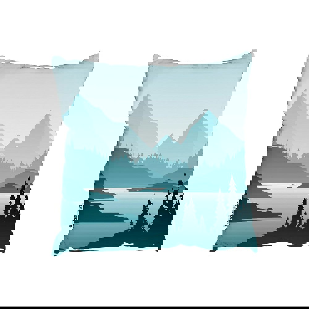 Benjamin Tate Design Abstract Mountain Landscape (Outdoor Cushion)