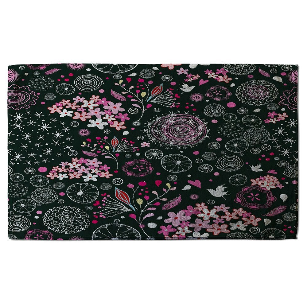 Benjamin Tate Design Different Flowers, Shapes & Birds (Bath Towel)