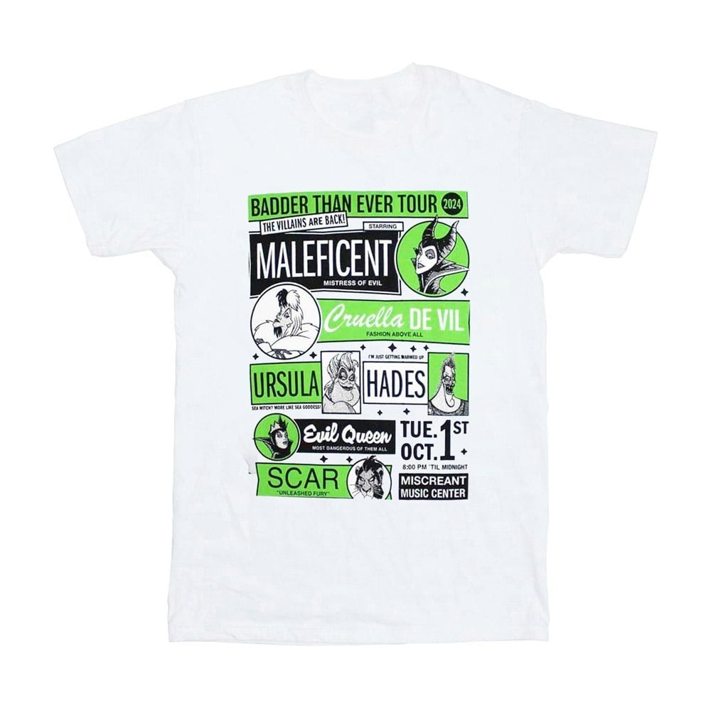 Disney Unisex Adult Badder Than Ever Tour T-Shirt - White