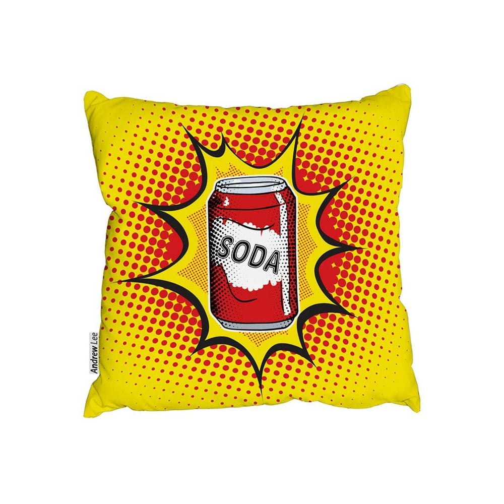 Benjamin Tate Design Drink Soda Fast Food Vector Illustration In Pop Art Retro Style (Outdoor Cushion)