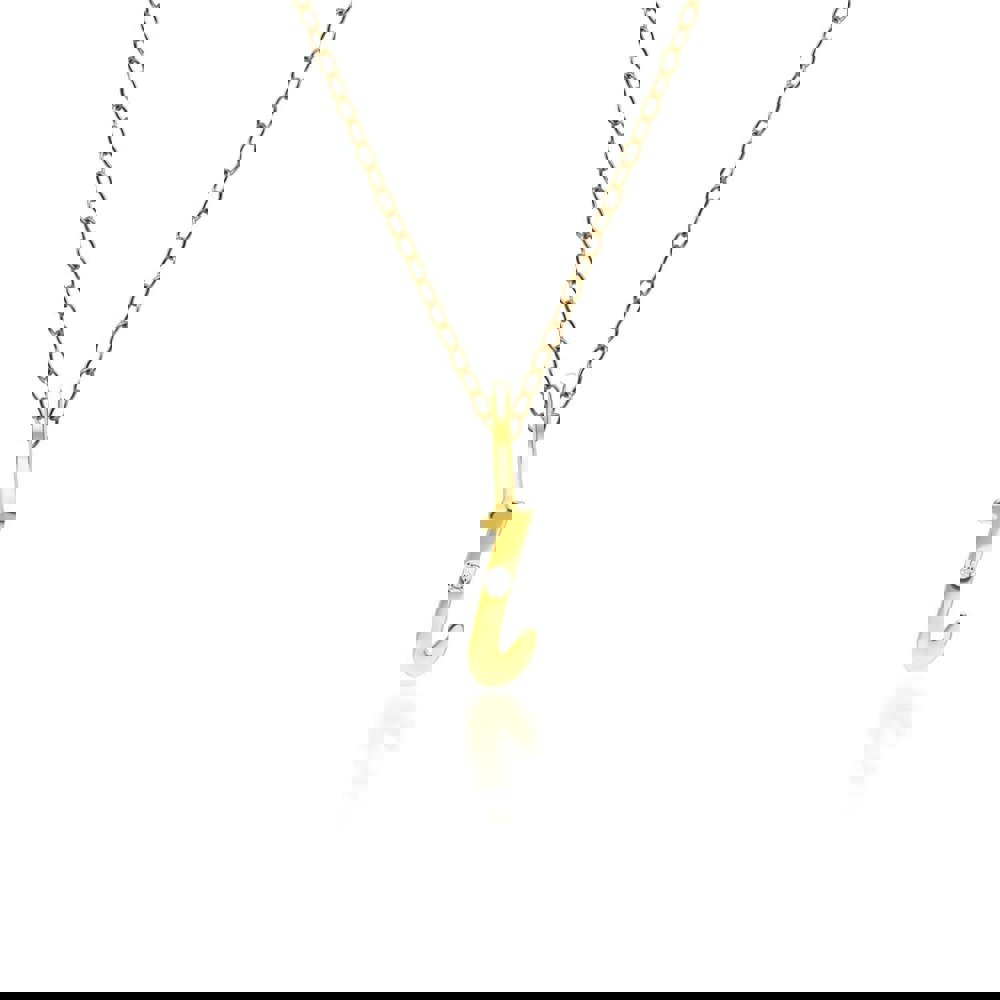 191P0783019 Alphabet Letter L Diamond pendant in 9ct Yellow Gold Front