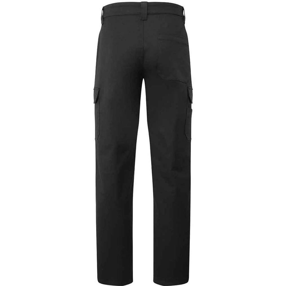 Premier Unisex Adult Stretchchecker Cargo Trousers - Black