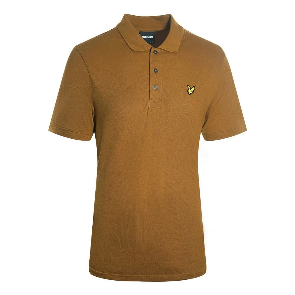Lyle & Scott Lyle and Scott Farrier Bronze Plain Polo Shirt