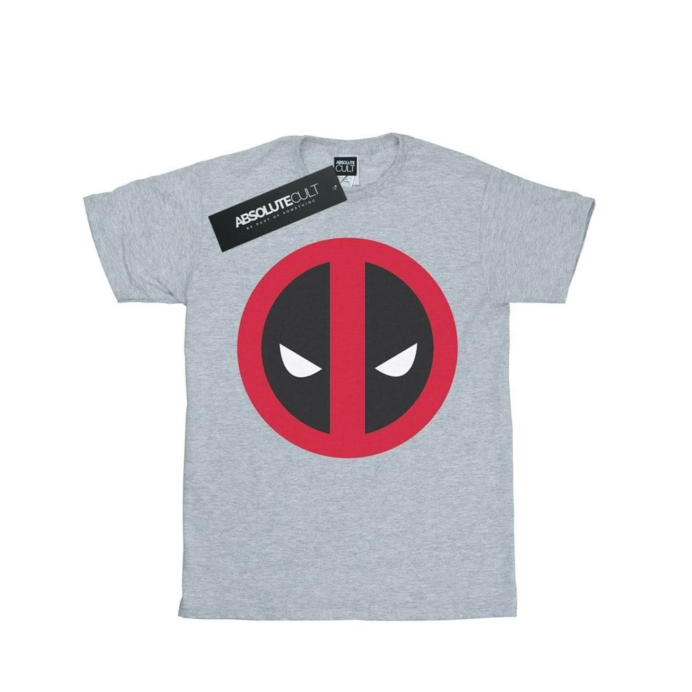 Marvel Mens Deadpool Large Clean Logo T-Shirt - Sports Grey