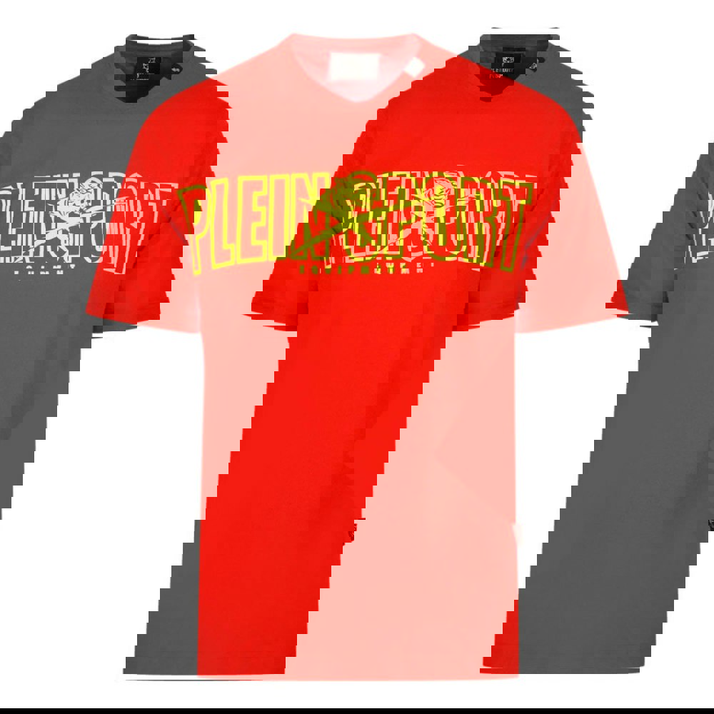 Plein Sport Bold Branded Logo T-Shirt - Red