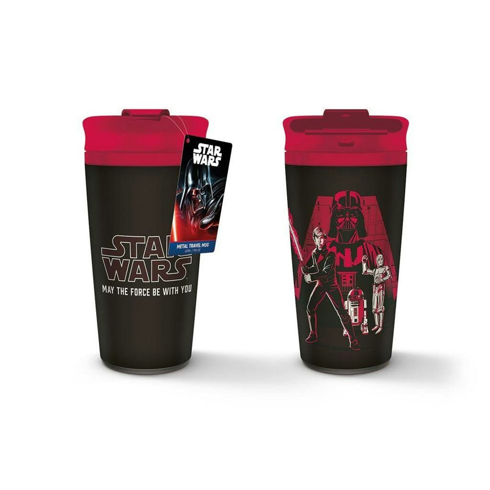 Star Wars May The Force Be With You Metal Travel Mug - Black/Red