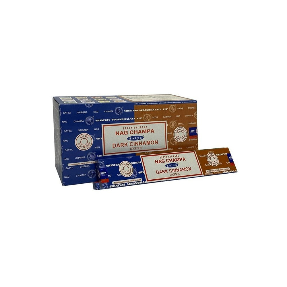 Serano Set of 12 Packets of Combo Satya Incense - Nag Champa Dark Cinnamon