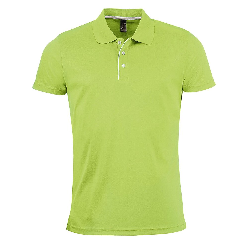 SOLS Mens Performer Short Sleeve Pique Polo Shirt - Apple Green - Apple Green - 100% Polyester