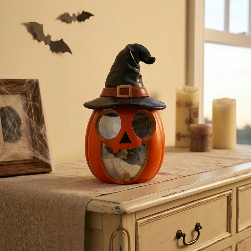 Garden Greatness Spooky LED Pumpkin Witch Hat Ornament