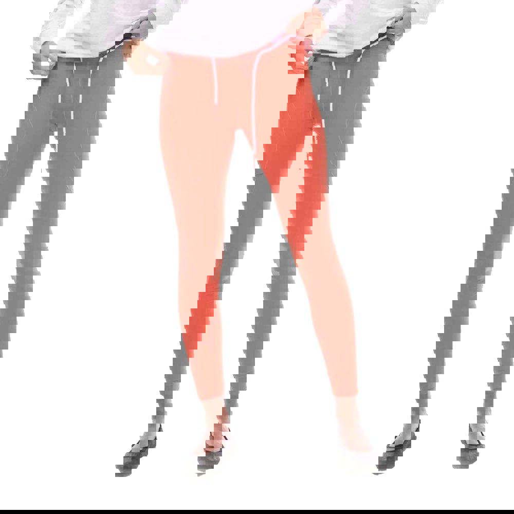 Off White Womens ATHL Logo Leggings - Coral