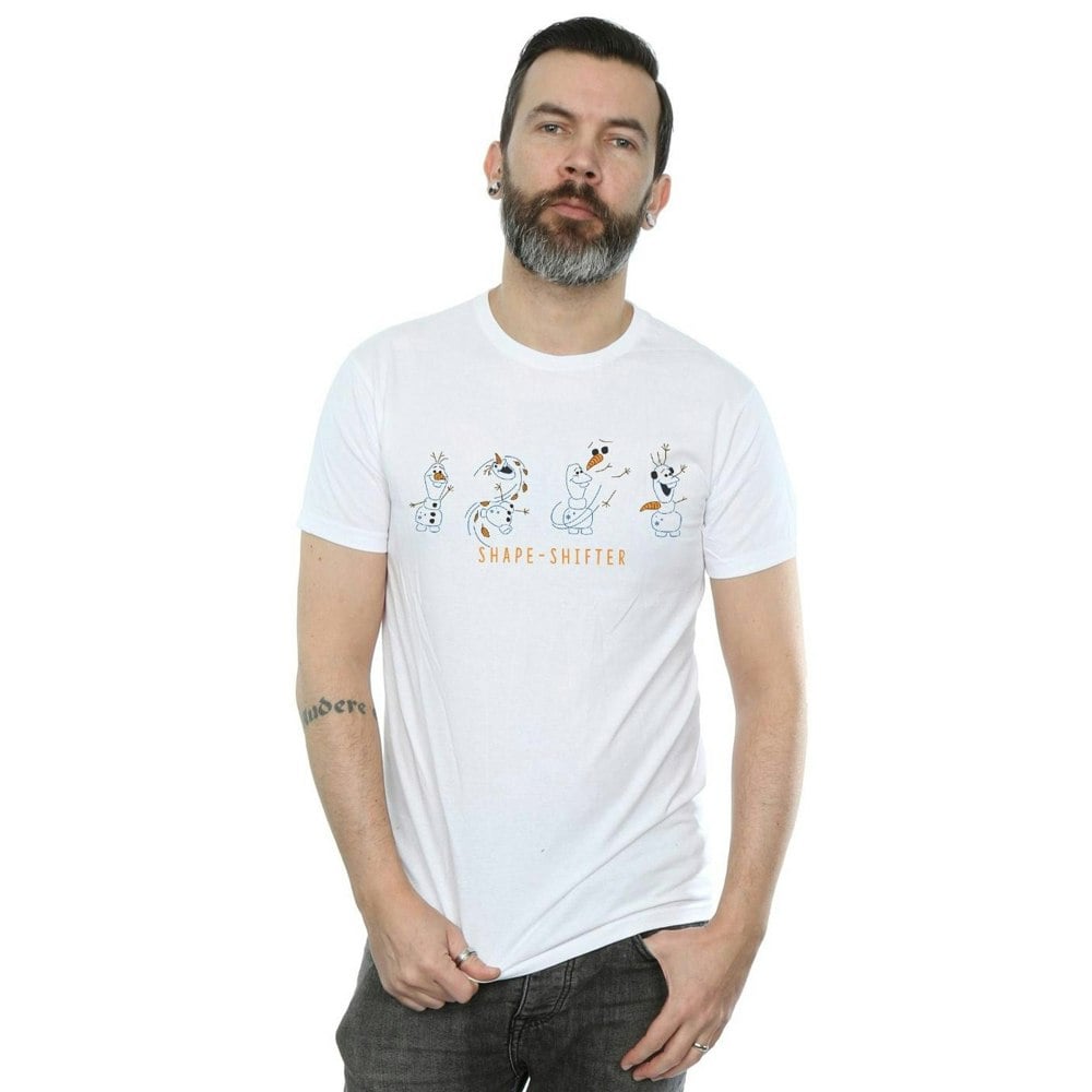 Disney Mens Frozen 2 Olaf Shape-Shifter T-Shirt - White