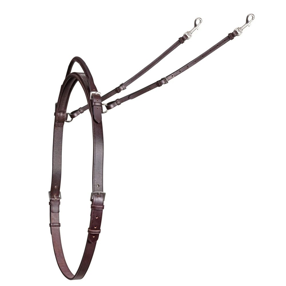 Velociti Gara Leather Horse Neck Strap With Handle - Havana