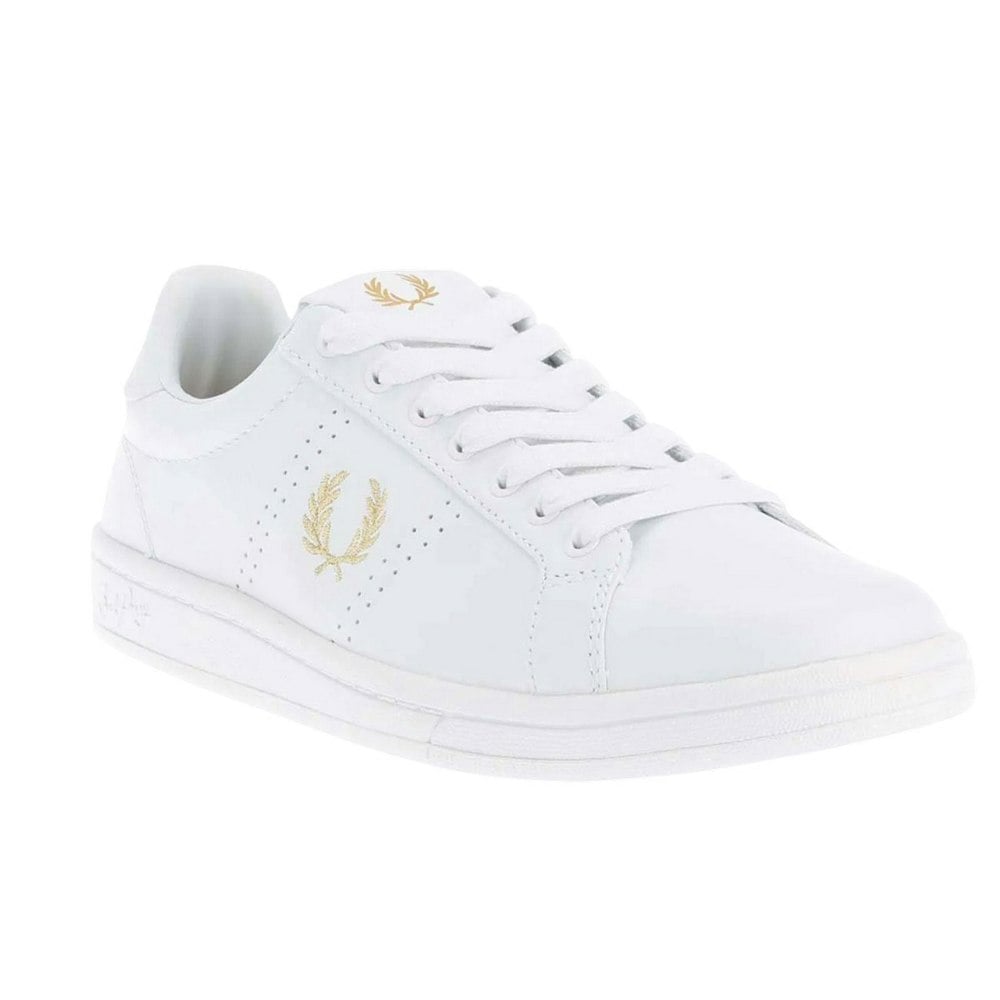 Fred Perry Mens B721 Leather Trainers - White