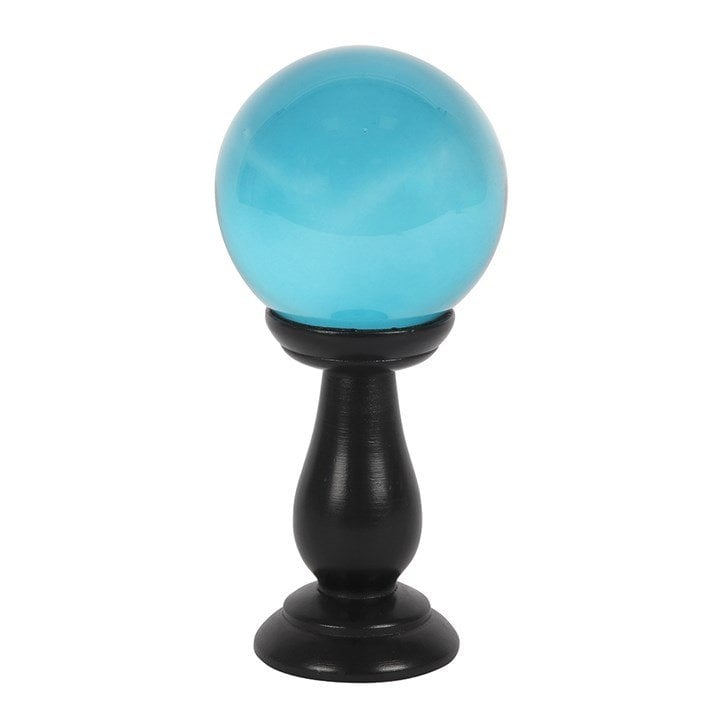 Serano Small Teal Crystal Ball on Stand