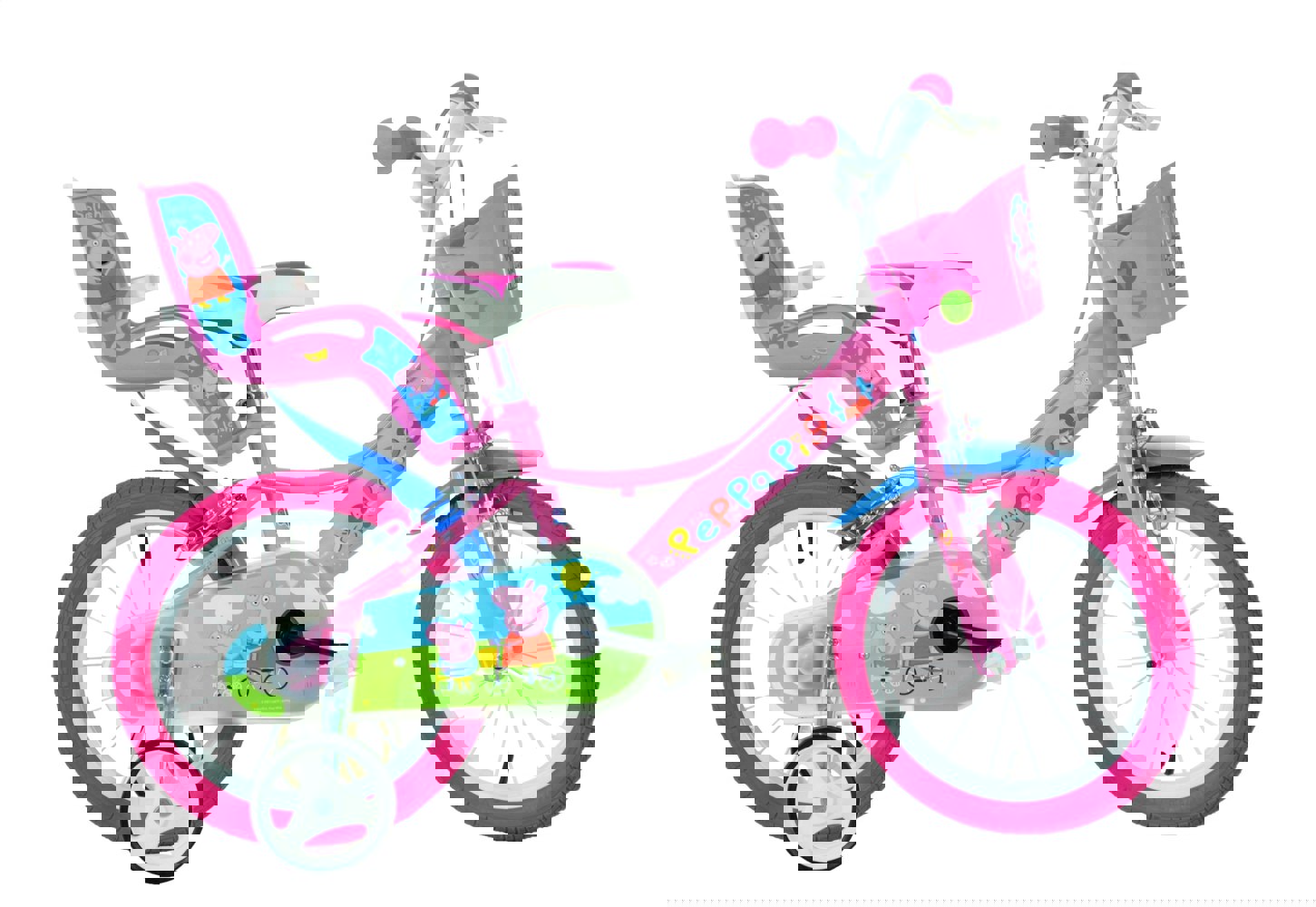 Dino Bikes Peppa Pig Bicycle 14" - Pink
