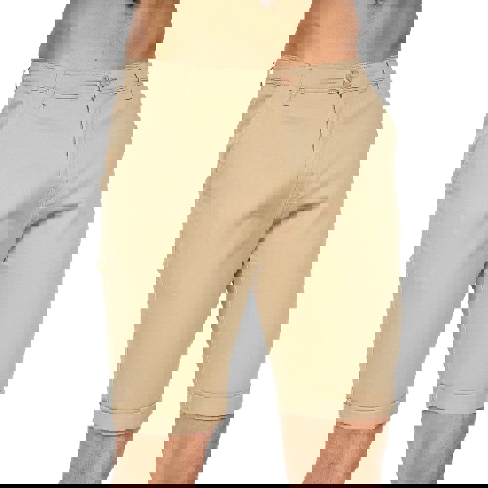 Crosshatch Mens Sinwood Chino Shorts - Sand