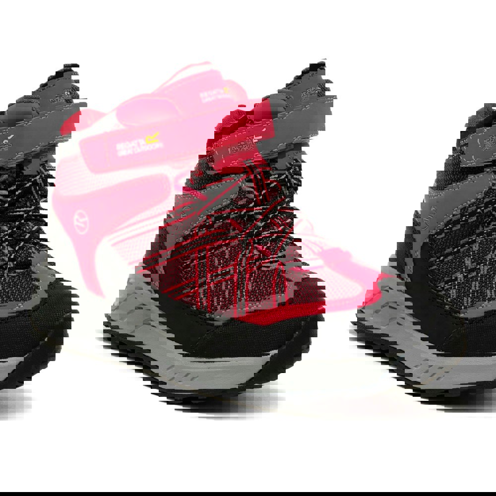 Regatta Kids Samaris V Mid Walking Boots - Dark Cerise/Neon Pink